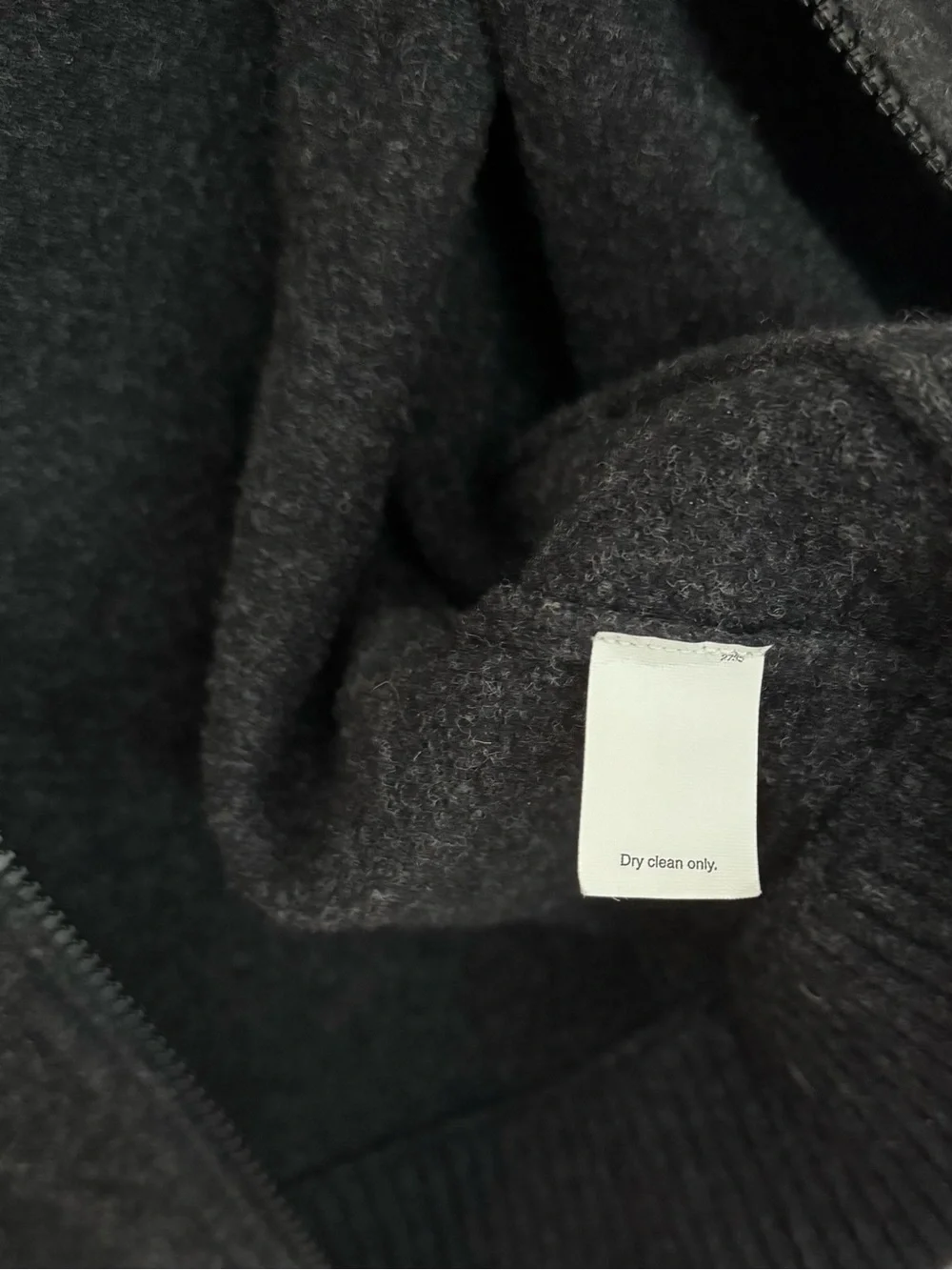 J.Crew Men’s XL 100% Lambswool Full Zip Sweater Charcoal Gray Mock Neck